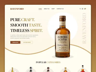 Revenford: Landing Page / Home Page UI ai assistant ai powered design ai website animation business website luxury product website luxury website modern website online platform product landing page ui ux ui web design visual storytelling web design web design inspiration wine bar wine ecommerce wine icon wine logo wine website