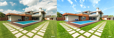 Real estate sky replacement real estate photo editing sky replacement