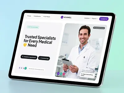 Healthcare Web Design biotech design branding ehealth dashboard hospital website hospital website design medical app medical technology medical website design medtech landing page online clinic online healthcare patient portal telehealth platform ui