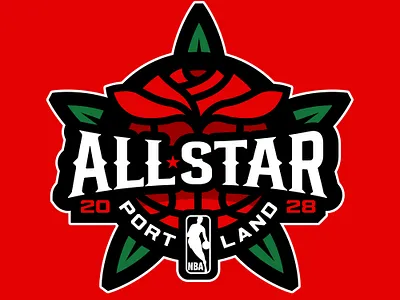 NBA All-Star Portland badge badge design basketball branding design graphic design logo logo design nike oregon portland sports