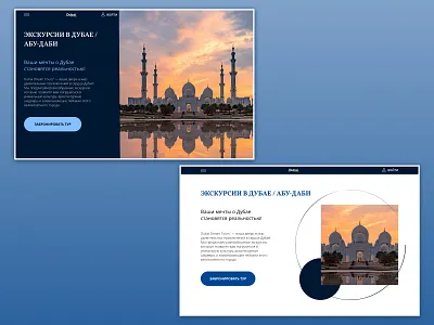 Dubai/Abu Dhabi Tours Concepts concept design figma homepage landing ui website
