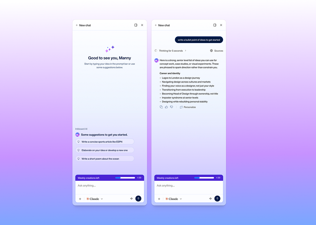 AI prompt interface - GUI by Manny Uwak on Dribbble