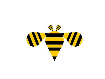 Minimalist Bee Logo bee logo beekeeping eco brand hexagon hive honey bee honey symbol insect emblem minimal bee nature logo pollination
