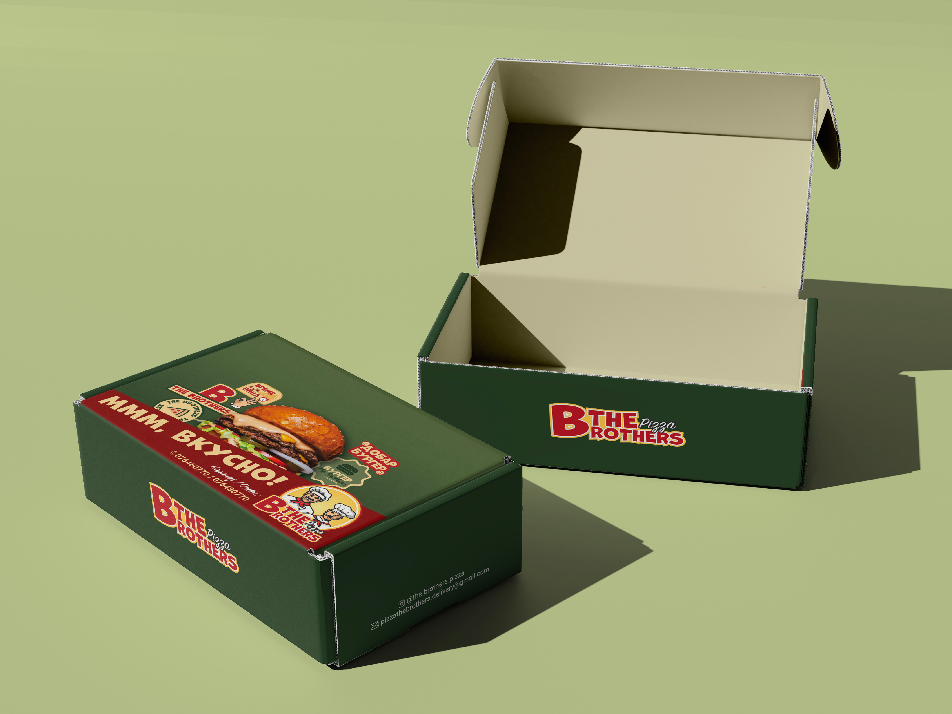 Food Packaging Design burger delivery box food graphic design packaging design pizza