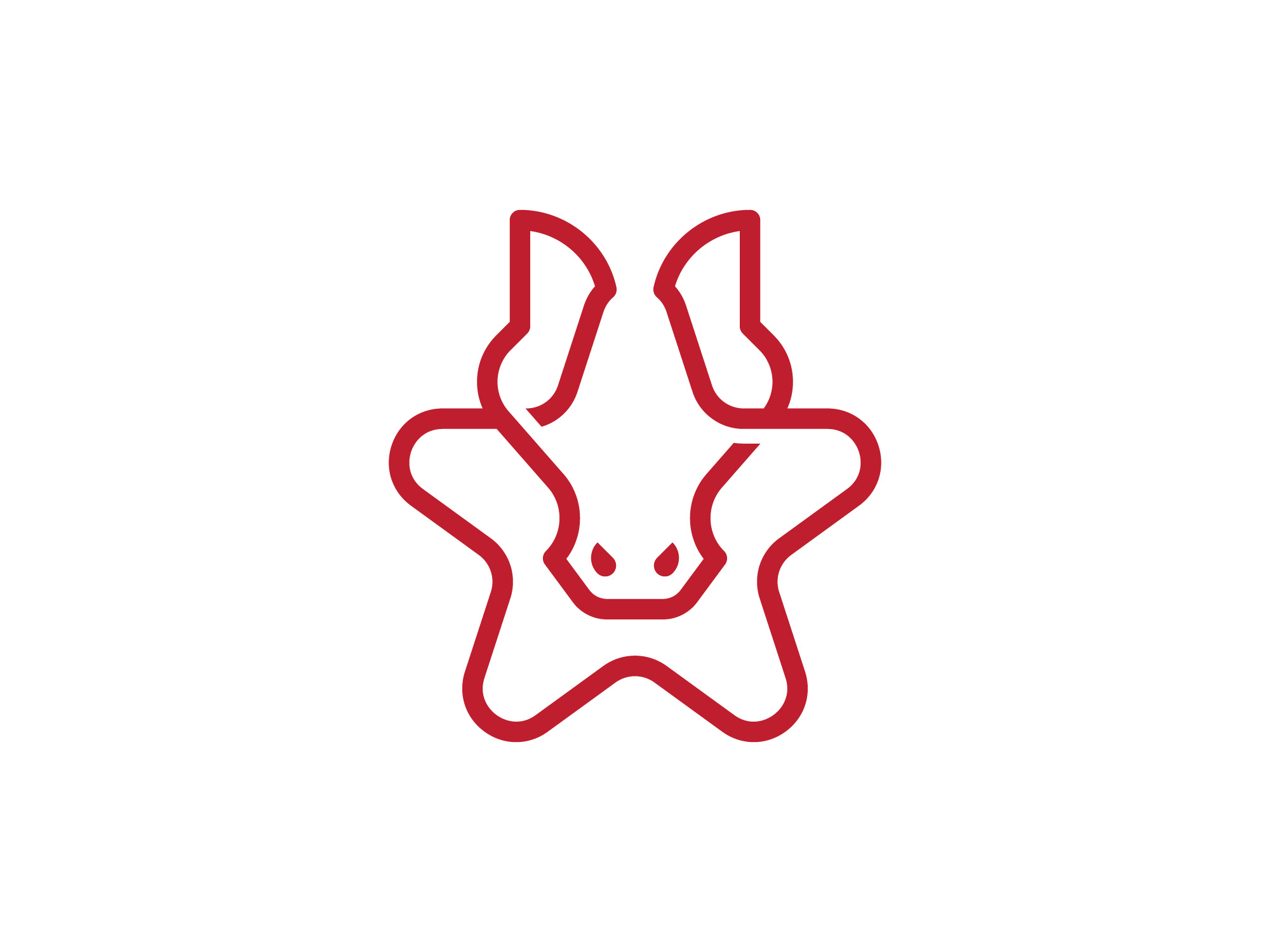 modern minimal star horse logo with a new look