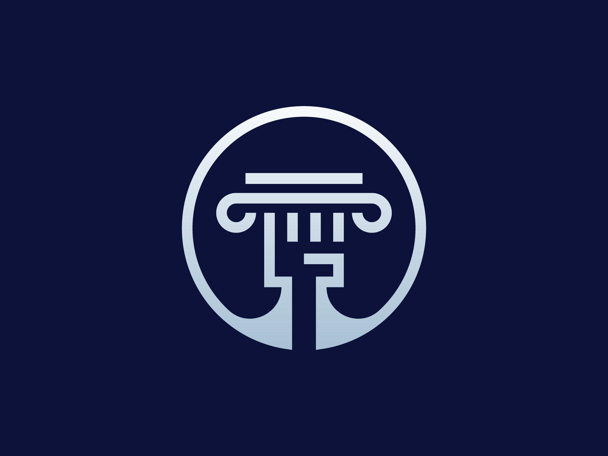 modern bold pillar strong fist logo