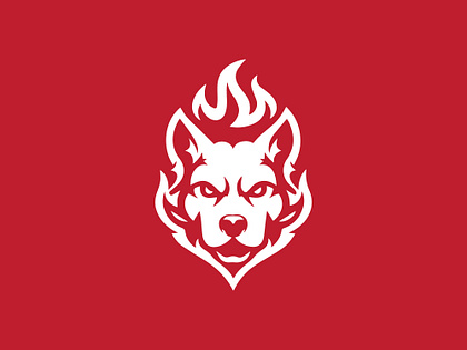 modern simple fire dog logo