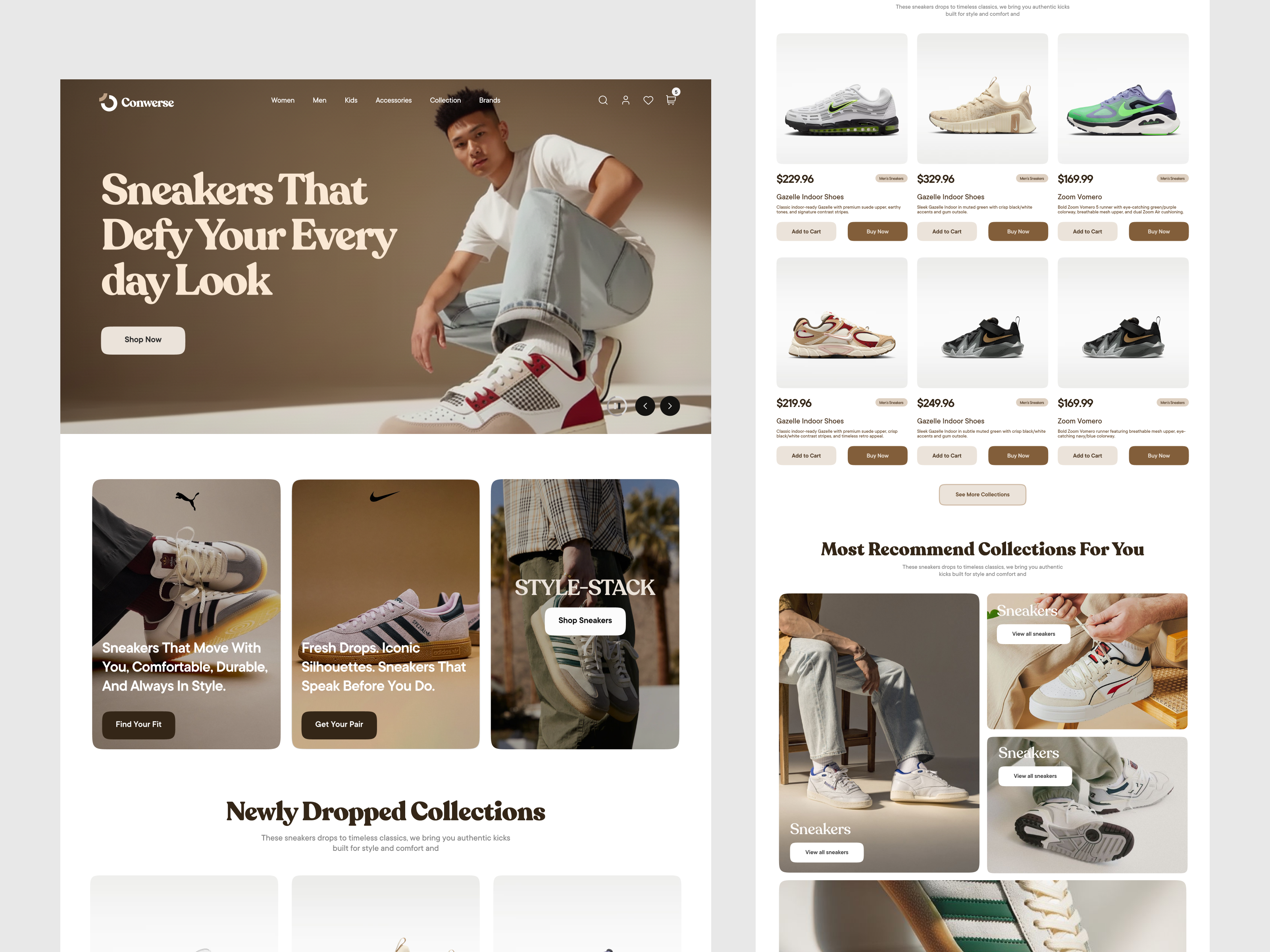 eCommerce Landing Page | Digital Footwear/Sneaker Store b2b dtc e commerce ecommerce ecommerce landing page fashion fashion ecommerce footwear footwear ecommerce landing page lifestyle fashion online store premium sneaker shopify sneaker sneaker store street wear summer collection web design website
