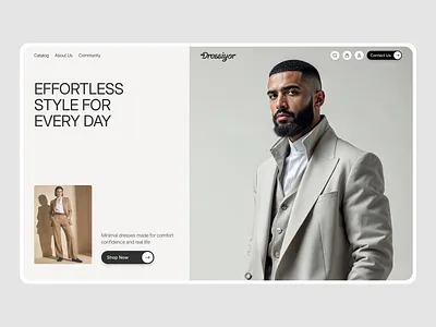 E-commerce Fashion Clothing Store Website | Header Design clothing clothing websiter design ecommerce fashionwebsite hero section modern website product ui ui ux web website design