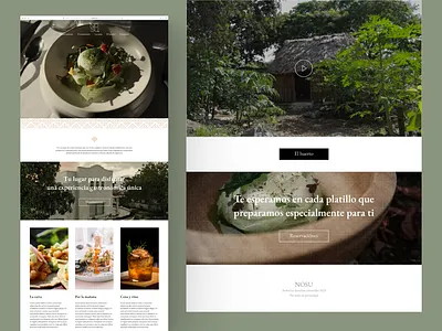 NOSU — Restaurant Website Design digital experience restaurant website ui ux visual design web design