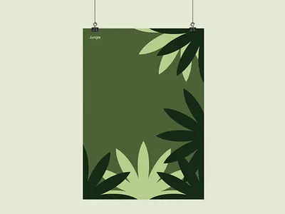 Jungle | Illustration Poster graphics illustration jungle minimal poster sans serif simple text typography word