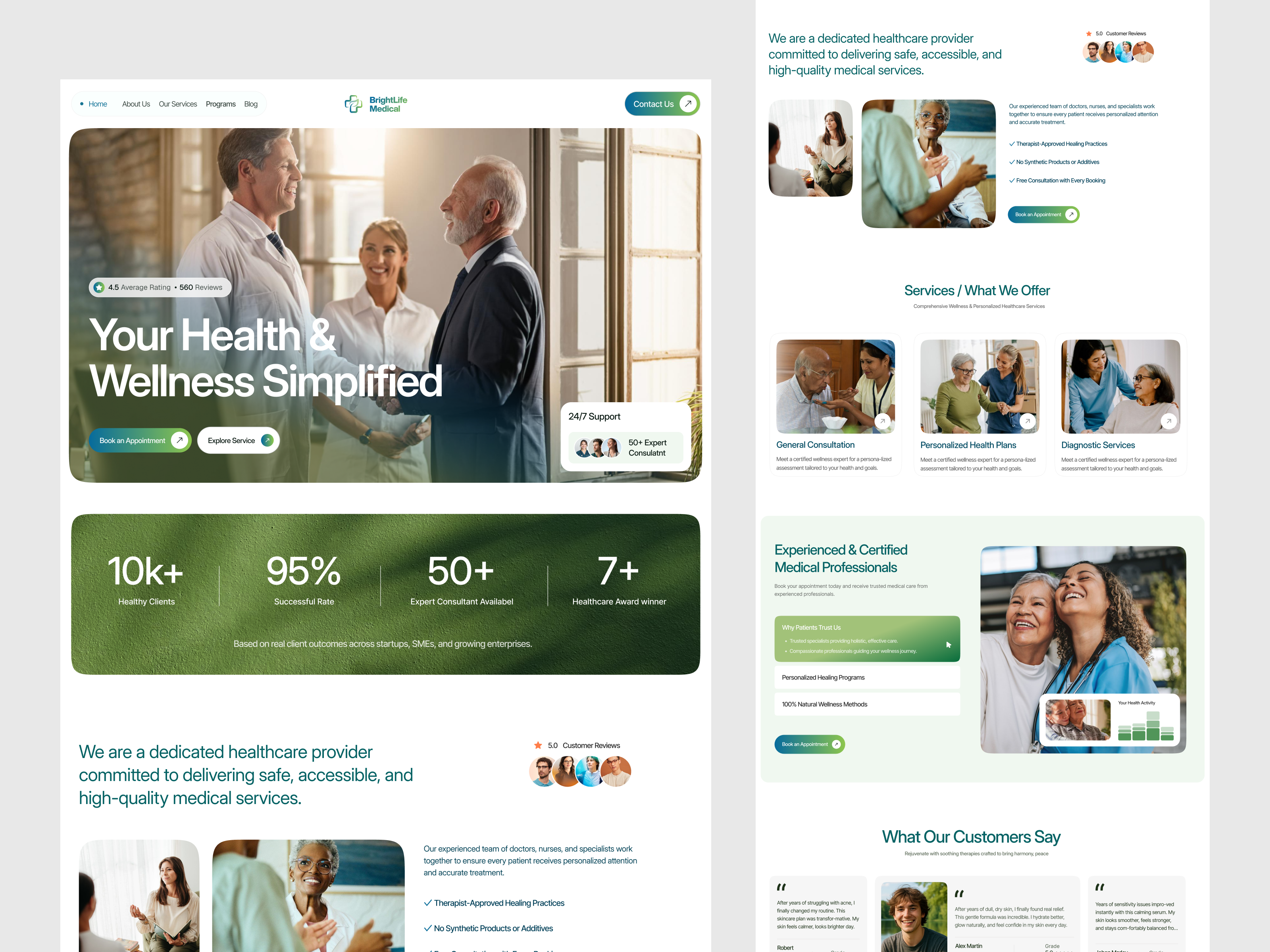 Medical Healthcare Landing Page doctor doctor appointment health tech healthcare healthcare ai healthcare landing page landing page medical medical centre medical landing page mental health patient saas saas landing page telehealth web design website wellbeing wellness