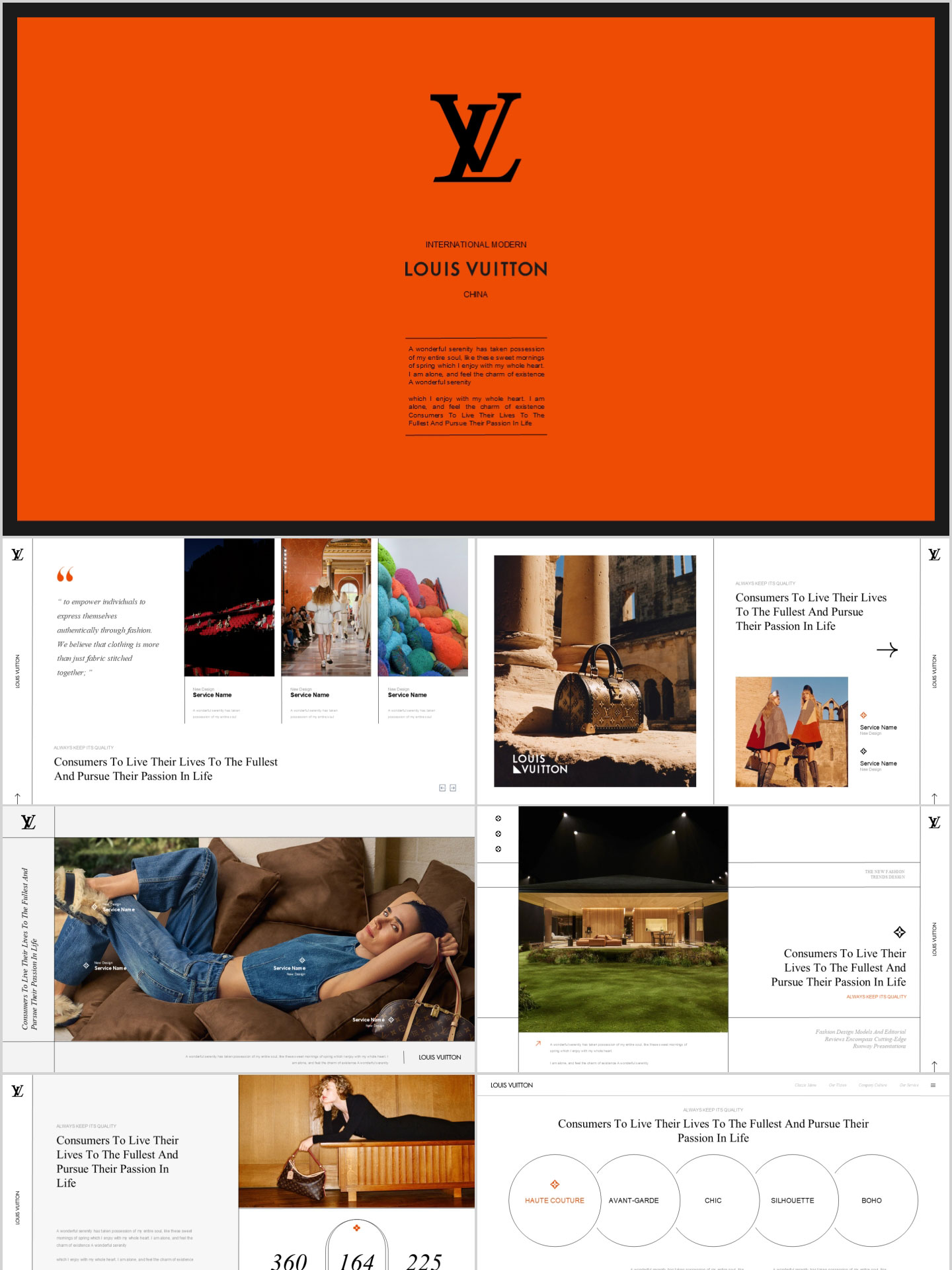 Louis Vuitton Powerpoint Presentation clothing fashion handbag louis vuitton luxury lv model show trends