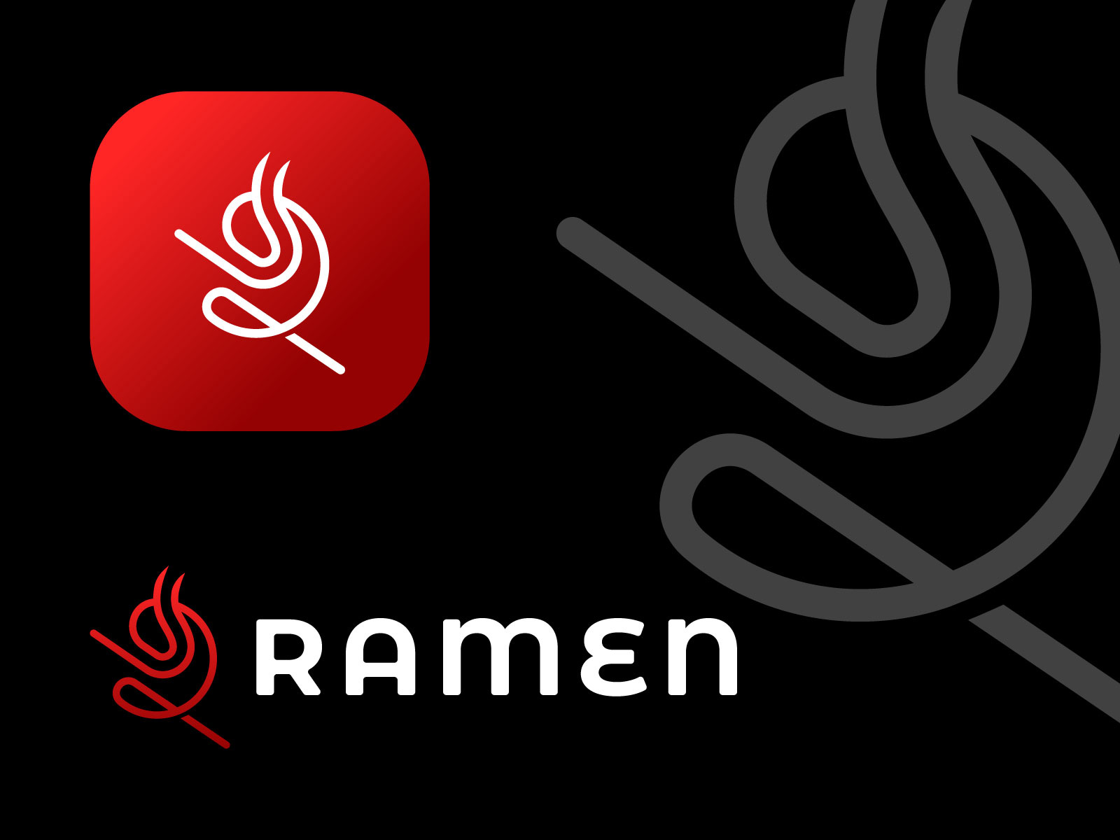Letter R Ramen Logo - Modern Food & Restaurant Identity brandidentity branding clean logo creative logo food logo lettermark logo logo logodesign logomark logotype minimal branding minimalist logo modern logo monoline logo noodle logo r logo design ramen logo restaurant branding restaurant logo vector logo
