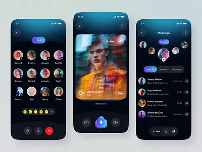 Social Chat App UI app ui call app chat app communication app live chat messaging app mobile app social app trending app ui ux video call app video chat