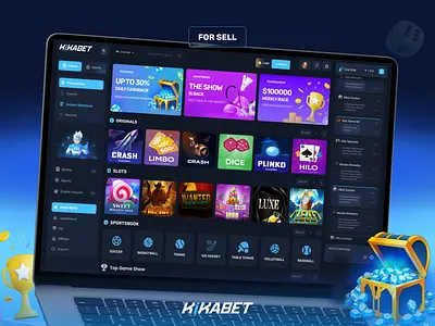 Kikabet Casino Dashboard & Gaming Platform app design betting casino casino app casino dashboard casino interface casino ui casino website clean design crypto dark theme design fintech gambling gambling website interaction design online casino sportsbook ui inspiration web design