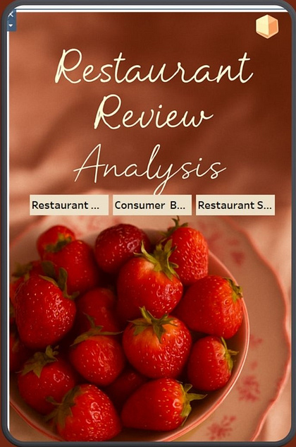 Restaurant Analytics Dashboard