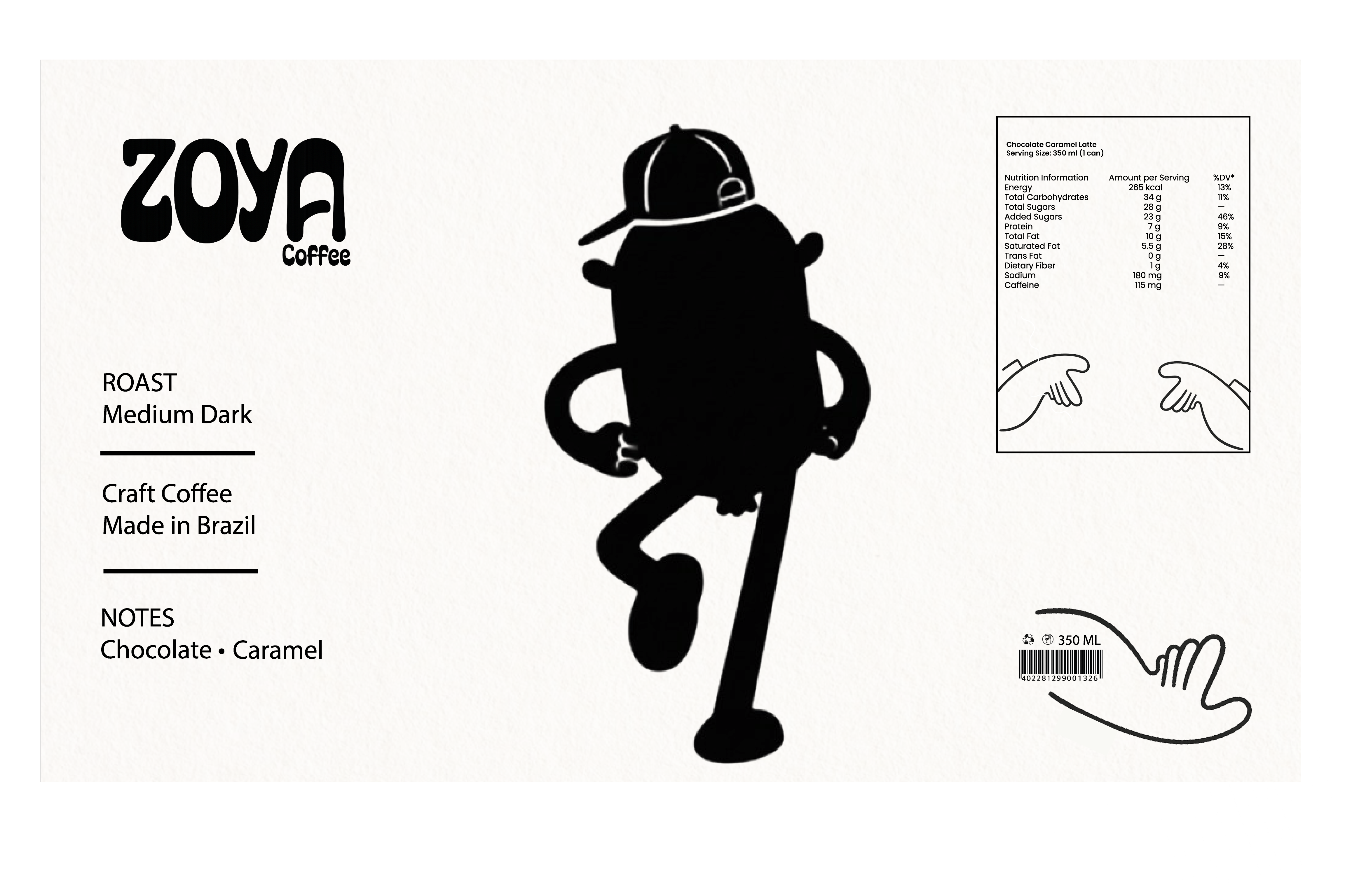 Zoya Coffee Can Label Medium Dark Roast