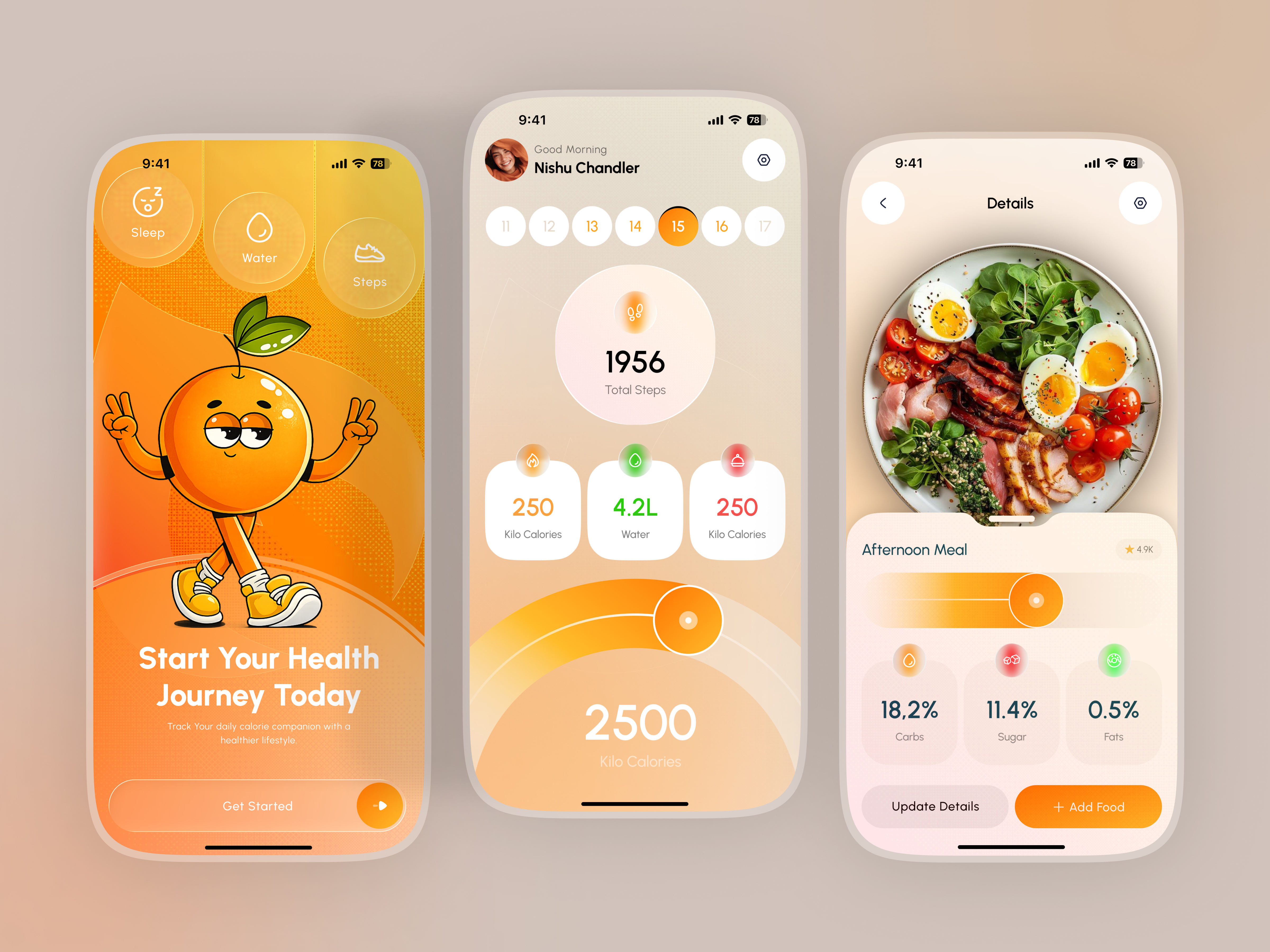 Playful Calorie Tracker Mobile App