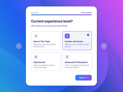 Onboarding — Personalized UX Flow aiux edtechdesign interactiondesign onboarding onboardingdesign personalization productdesign saasdesign ui uidesign uiinspiration ux design