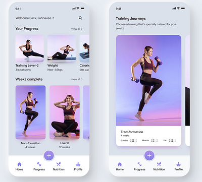 Livifit - Modern Fitness App app branding design graphic design illustration ui ux