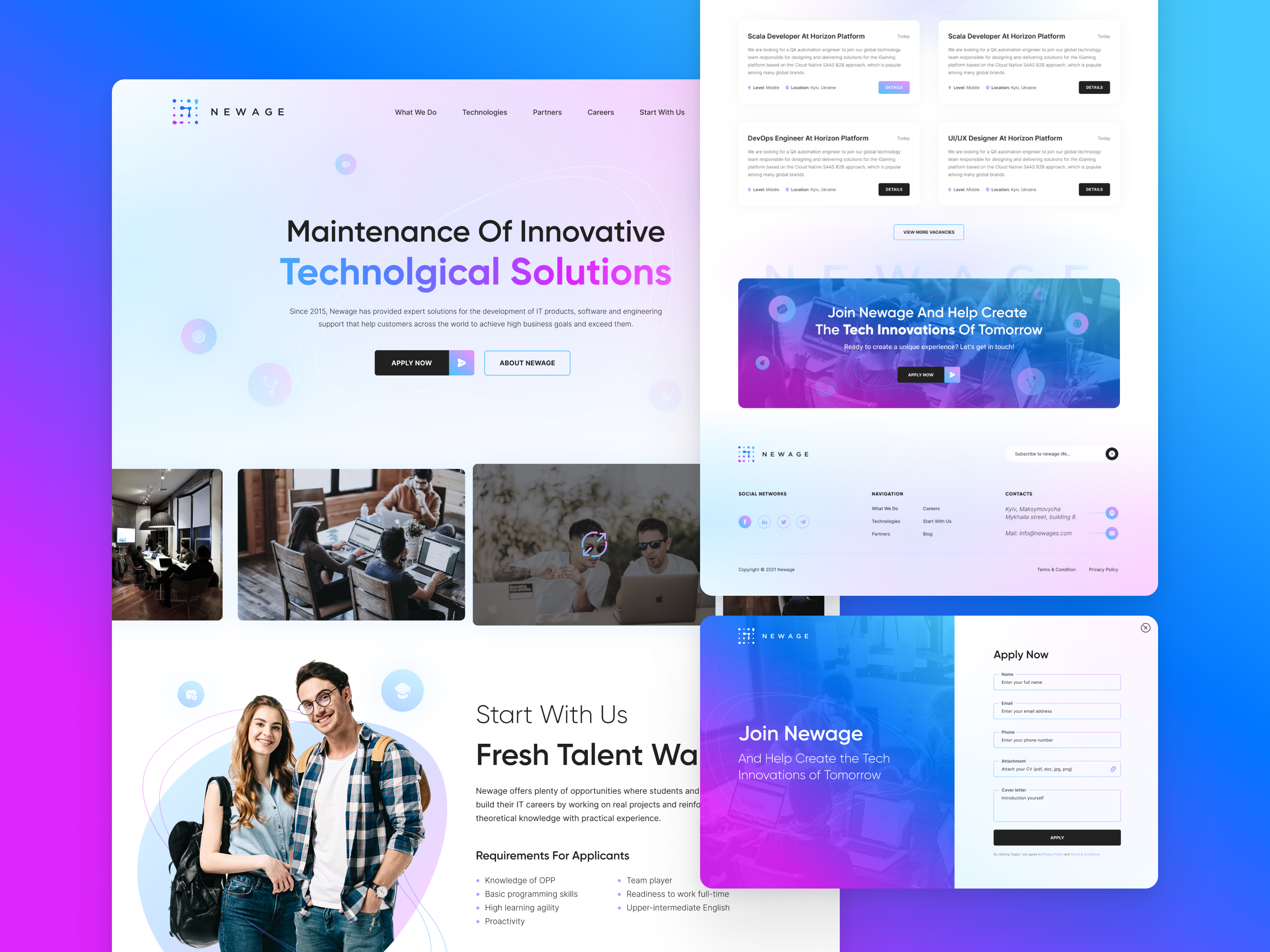 Newage - Corporate Website Design agency b2b branding corporate website fintech igaming it agency landing page minimal mobile app software development tech design ui ux web design
