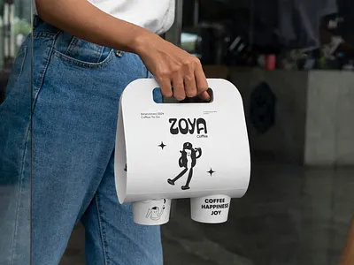 Zoya Coffee To-Go Packaging branding coffee coffee branding graphic design logo packaging takeaway