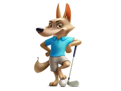Golf Mascot 3D Character Illustration 3d 3d illustration art golf illustration mascot