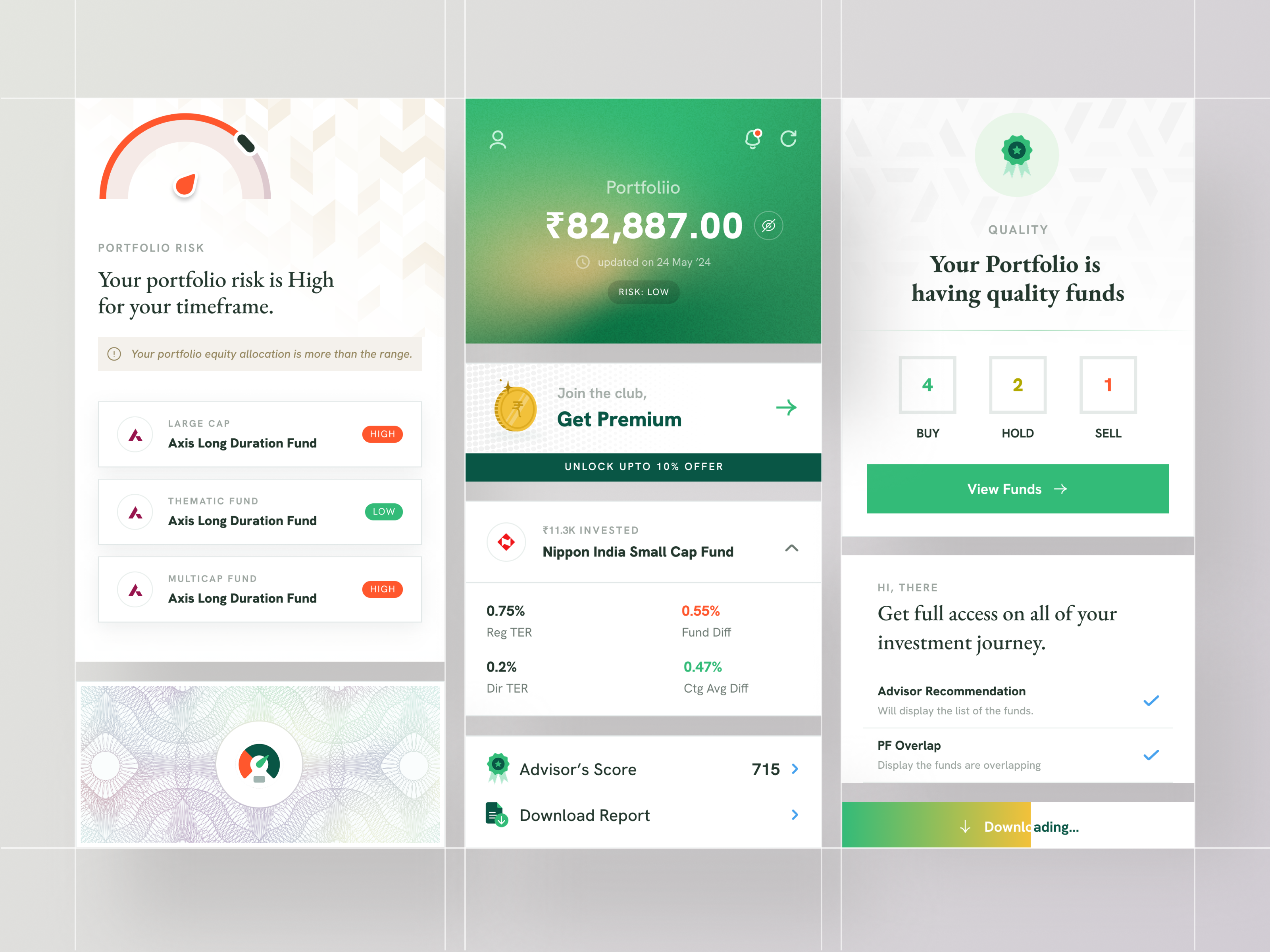 Example of Advisory App - Components