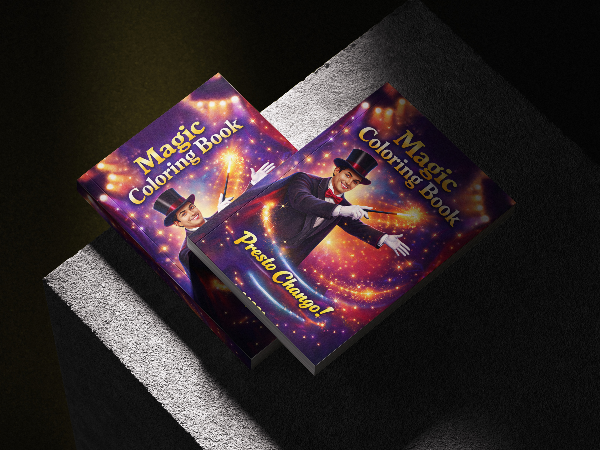 ✨ Magic Coloring Book Cover Design