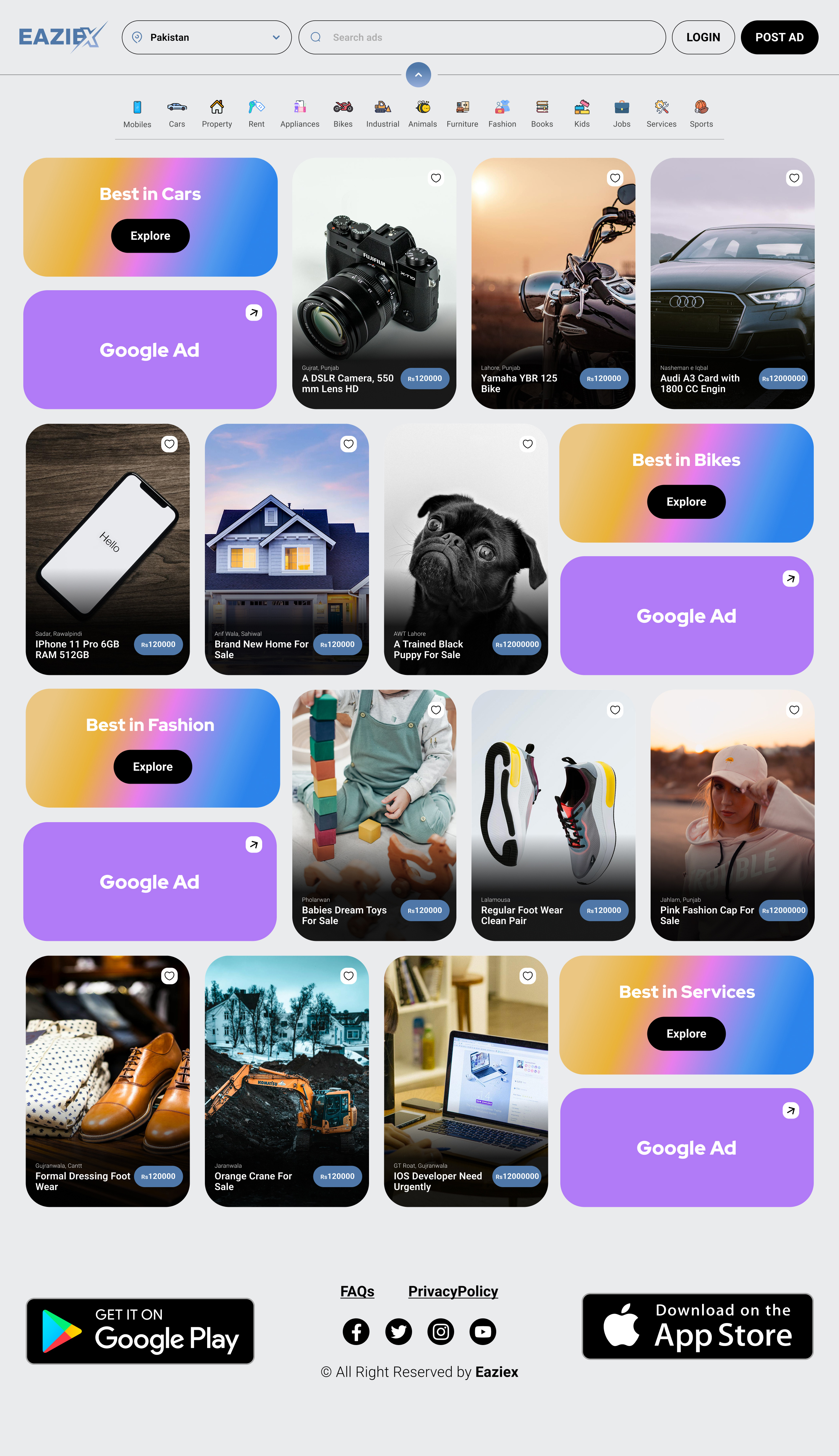 Classified Modern Landing Page app design graphic design logo mobile ui ux