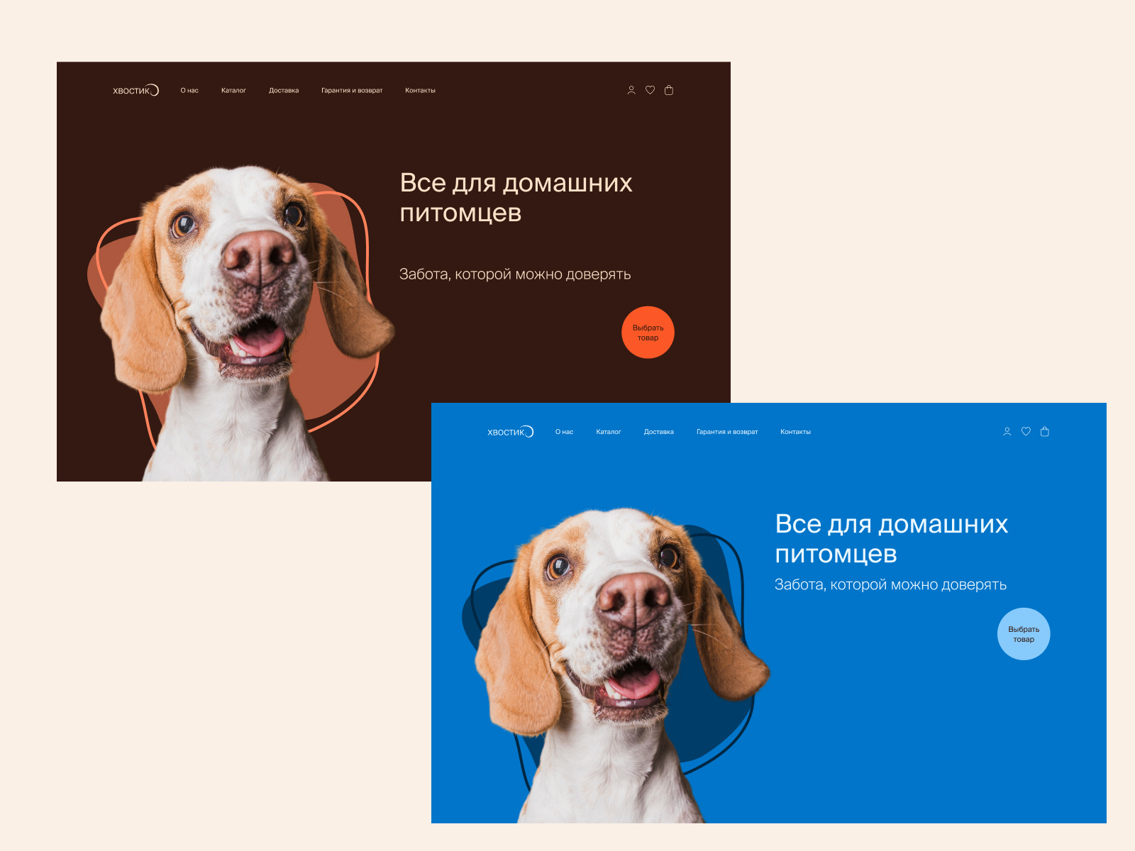 Main screen | Pet store main screen ui ux web design