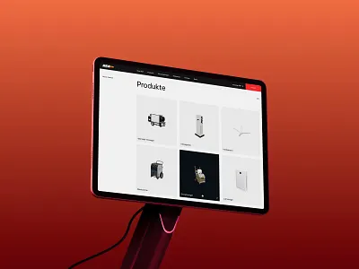 Industrial Product Catalog UI for Equipment Rental Website clean design equipment rental grid layout industrial website product catalog ui ux ui