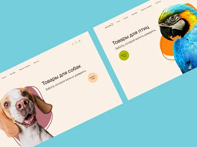 Main screen | Pet store main screen ui ux web design