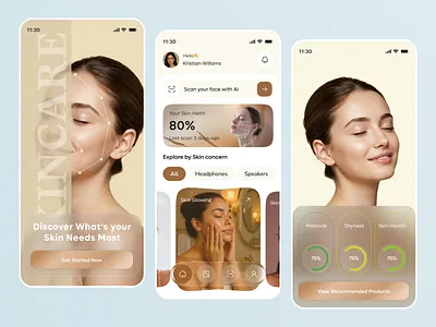 Skincare app design mobile app app design beauty app beauty products beauty products app cosmetics app ecommerce app ios app makeup app mobile mobile app online shopping app products shopping app skin problems app skincare skincare app skincare app design