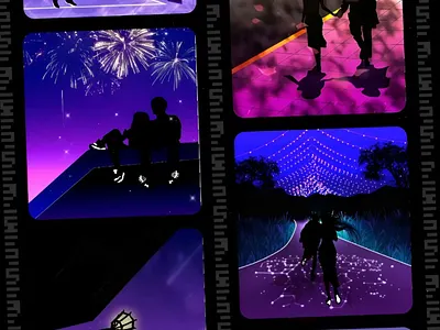 Romantic Moments Art 💕 aesthetic art branding design digitalart dribbble graphic design illustration illustrationartists love recommendations