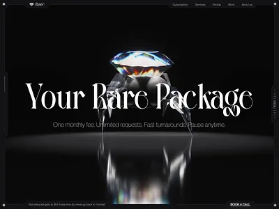 Rare - Pricing Hero - Web Design 3d animation branding design hero animation hero section immersive landing page minimal motion graphics ui web design website website hero