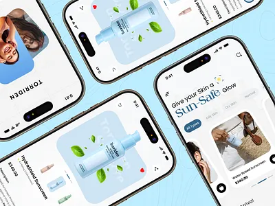 Skincare Mobile App UI – Clean & Minimal Experience beautyapp designinspiration ecommerce minimalui mobileapp moderndesign skincare startup ui userexperience wellnessapp