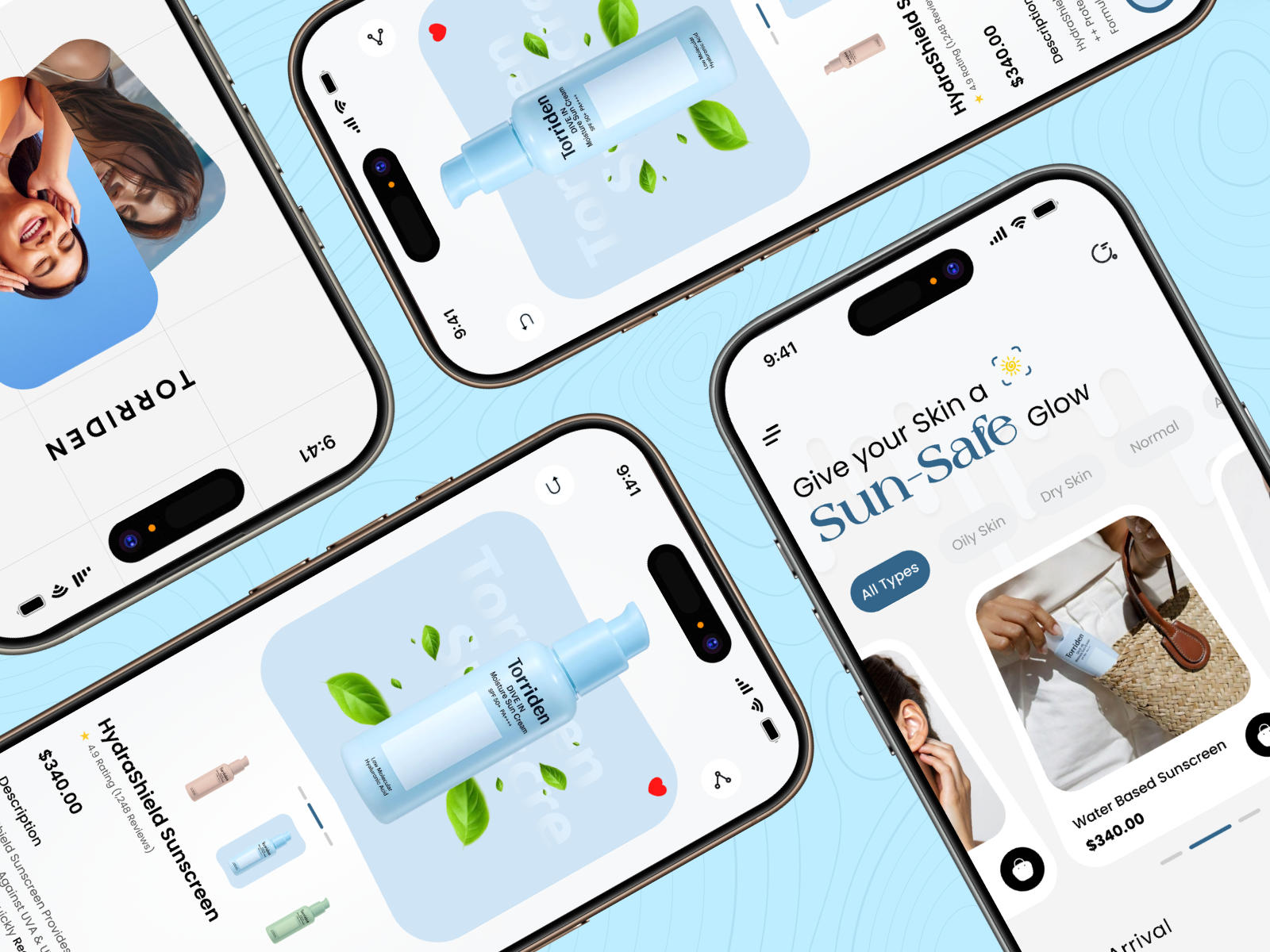 Example of Skincare Mobile App UI – Clean & Minimal Experience