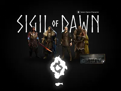 Sigil of Dawn Display of Characters `rpg character screen dark ui fantasy figma hud mobile game` product design`. ‎`game ui design` ‎`game ui` ‎`game` ‎`games ui` ‎`gameui` ‎`mobile ui` ‎`ui game` ‎`ui` ‎`ux