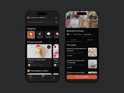All-In-One Service App all in one service all in one service app catering dark mode delivery delivery app design flowers delivery food delivery graphic design interface mobile app service app ui ux