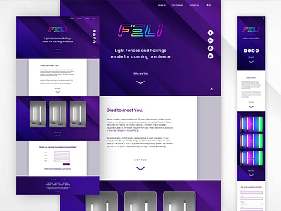 Feli Website front end design landing page product page visual identity web design webpage website