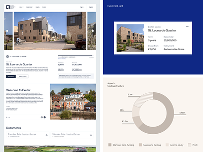 Acorn | Investment page branding design interface investments layout product design real estate ui unikorns website