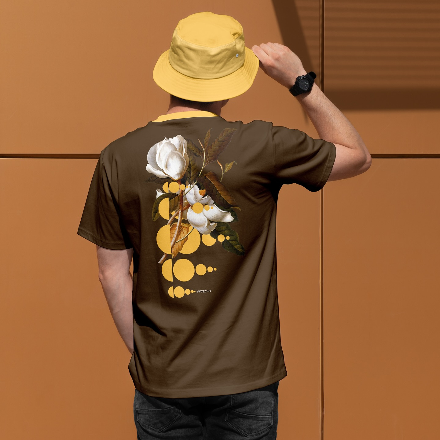 WATECHO 🪶🐦‍🔥🪽 Brand Design apparel branding design download identity illustration lifestyle logo mockup mockups outdoor apparel premium psd t shirt template typography