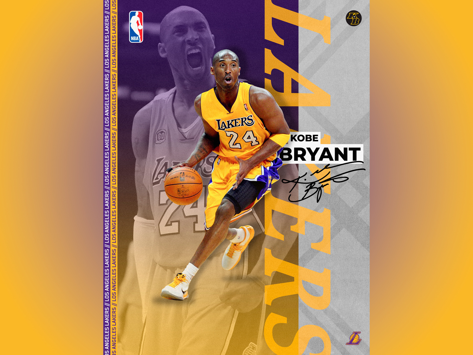 Kobe Bryant - NBA Poster by Espacio Kreativo on Dribbble