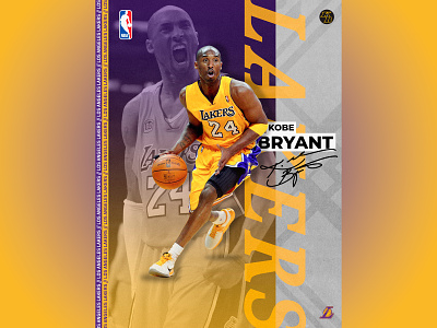 Kobe Bryant - NBA Poster basketball basketball poster basketball print design graphic design kobe bryant lakers los angeles lakers nba nba poster prints sports design