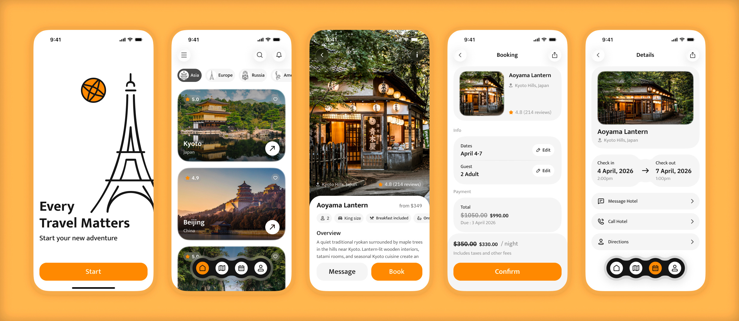 Travel Booking App | Mobile UI/UX Design app design booking app clean ui figma hotel booking interface design ios app mobile ui product design tourism travel app ui ux