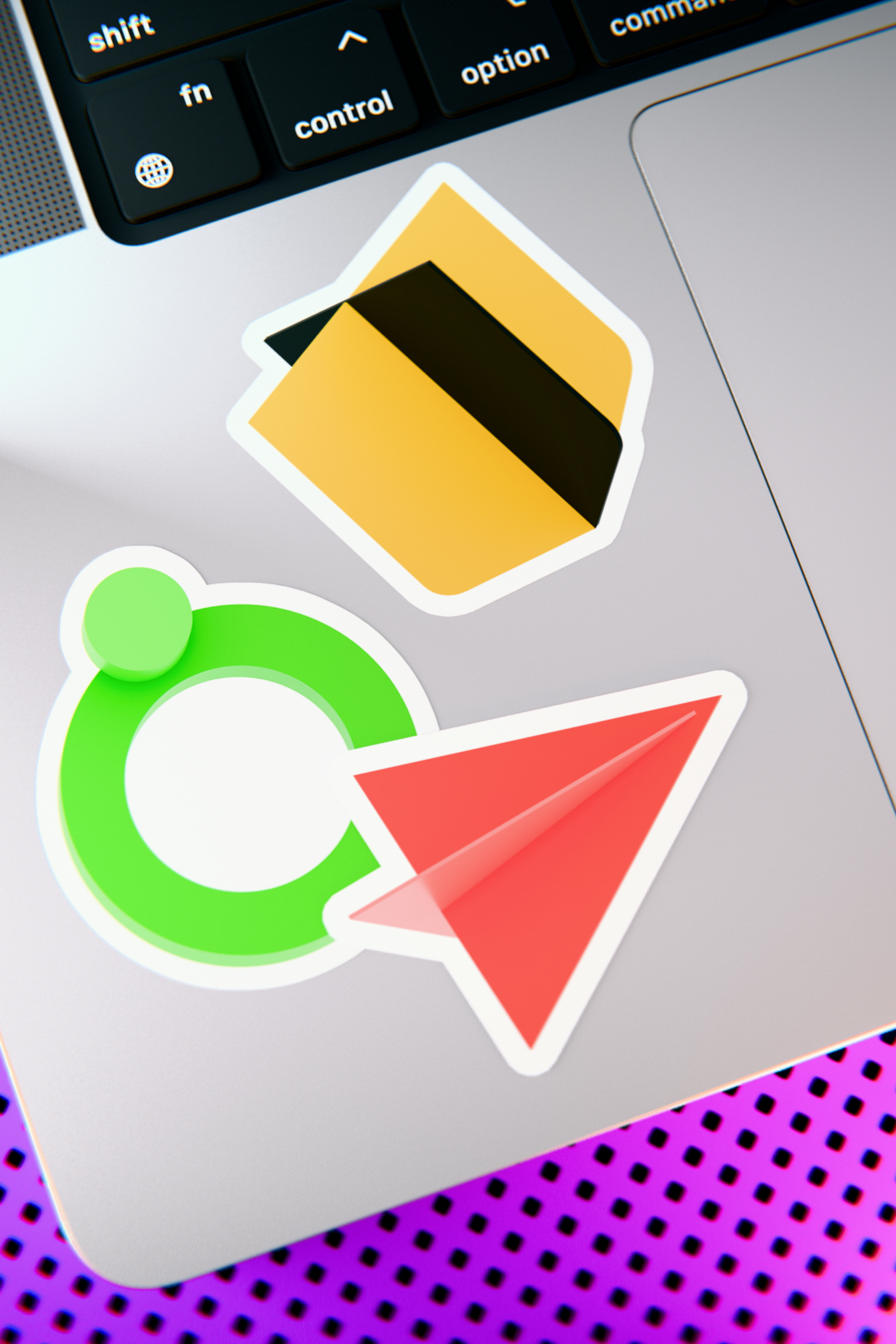 fragment 3d logo sticker
