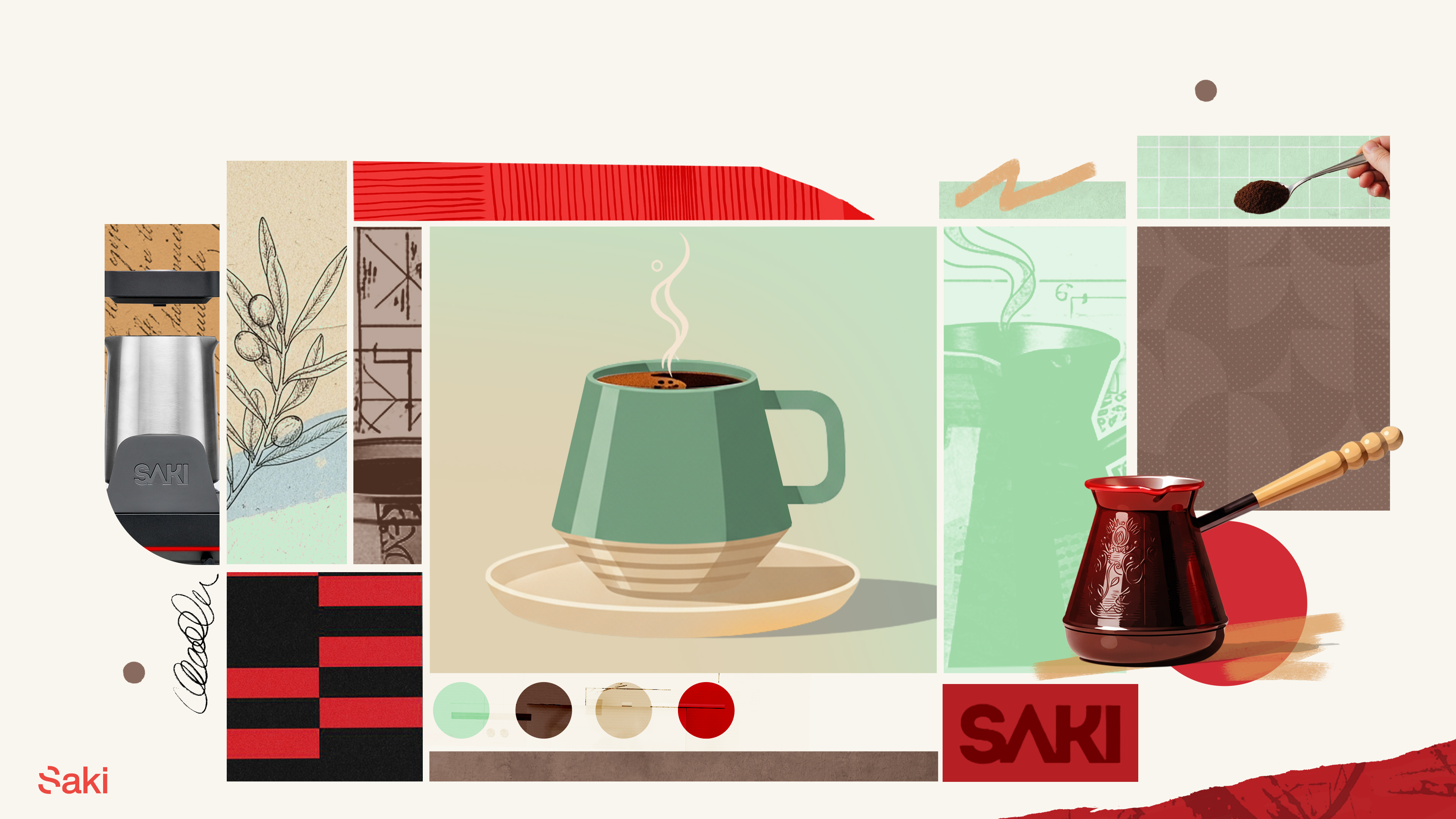 Saki The Art of Turkish Coffee coffee collage illustration turkishcoffee