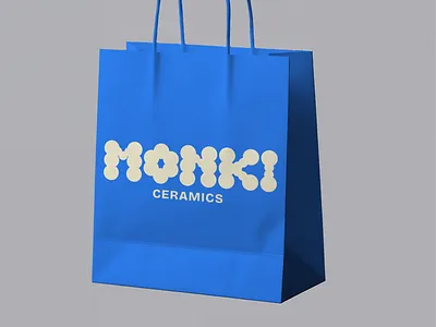MONKI CERAMICS LOGO bold bold logo brand identity brand identity design branding bubbly type ceramics ceramics branding chunky logo custom typography graphic design lettering logo logo design minimal bold logo modern logo typography wordmark